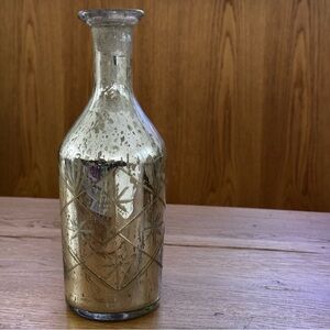 Silver Mercury Glass Decorative Bottle